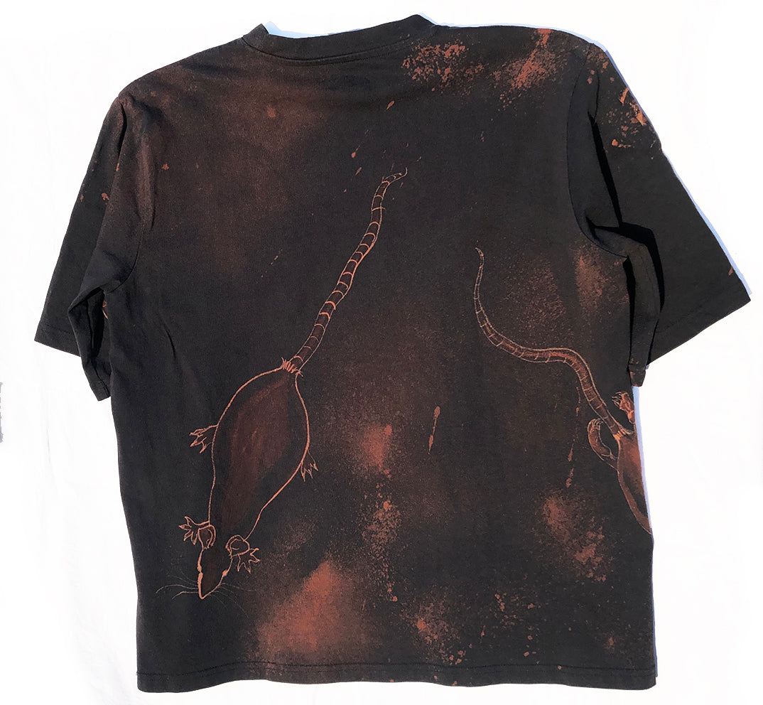 'Rats!' one of a kind upcycled t-shirt (size: M-XL)