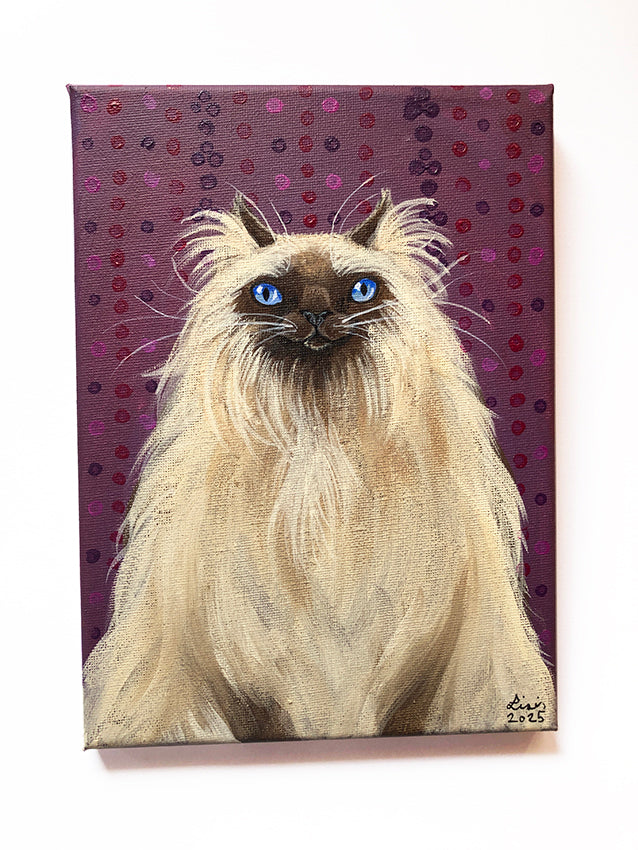 ‘Birman Cat' Acrylic Painting on Canvas