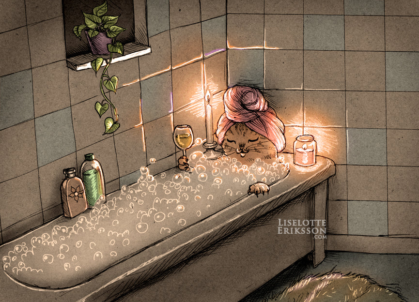 'Me(ow) Time' - A4 print