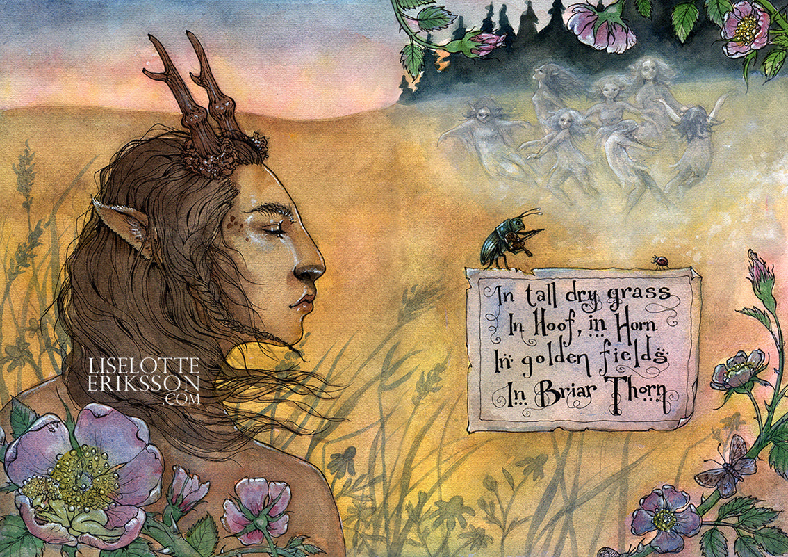 'Golden Fields and Briar Thorn' Original Painting