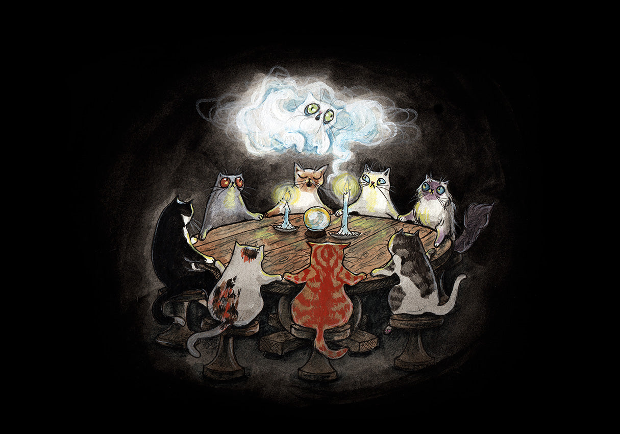 ‘Calling the Spirits of Kitties Past' - A4 print