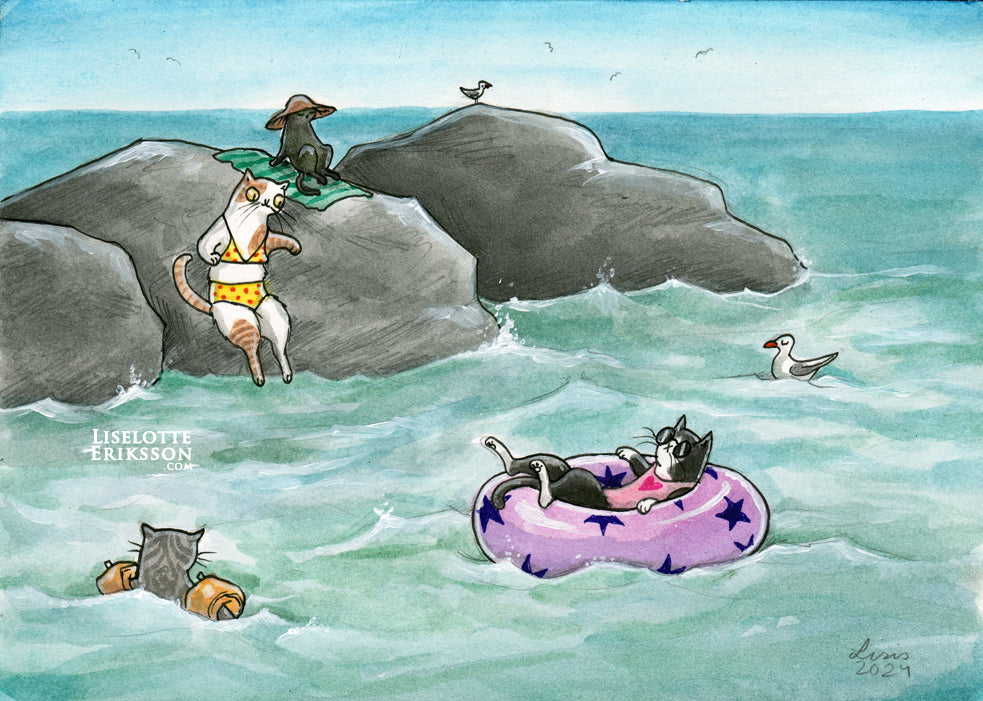 'Seaside Hangout' Original Painting