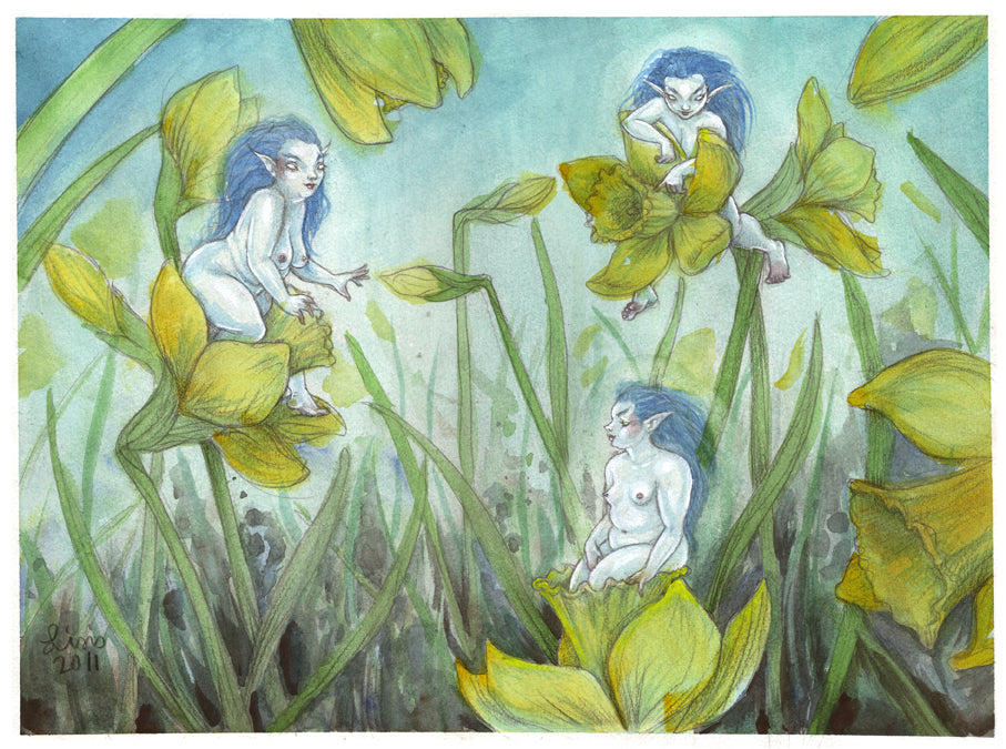 'Daffodils' - A4 print