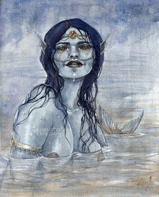 'Blue Mermaid' - A4 print