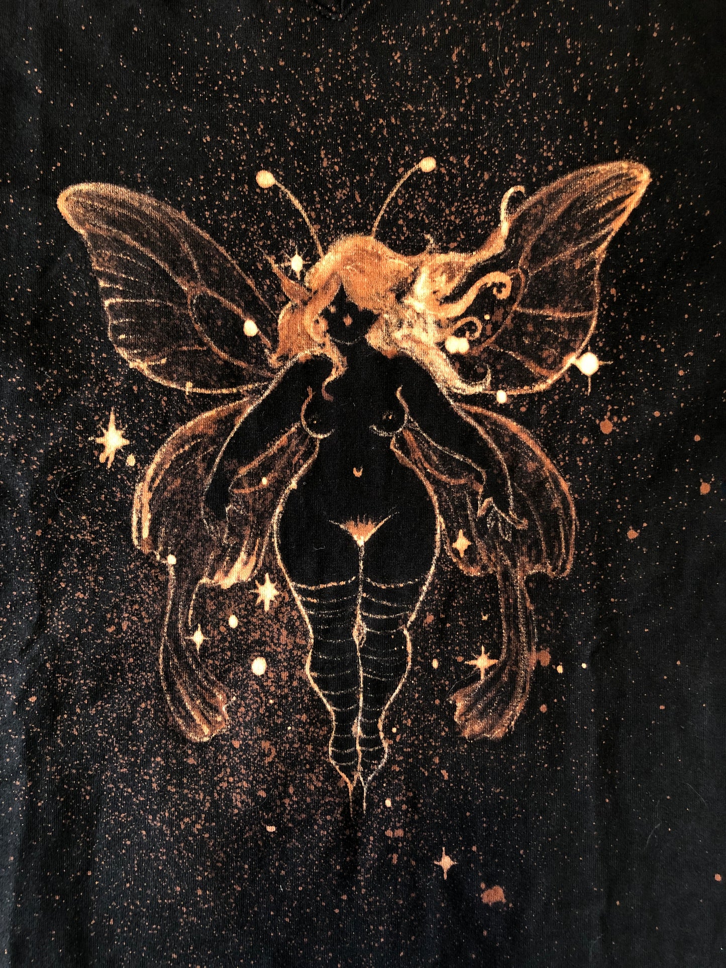 ‘Striped Stockings Faerie' one of a kind upcycled t-shirt (size: S)