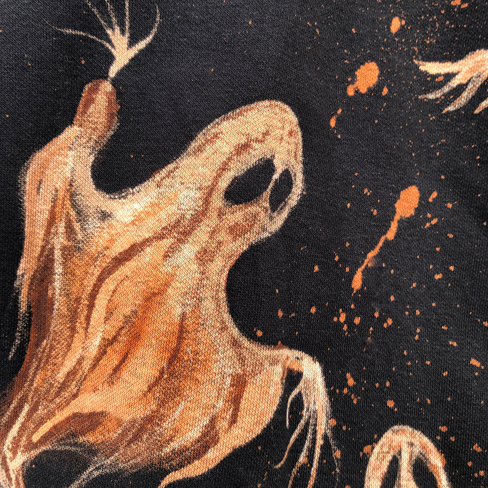 ‘Ghosties' one of a kind upcycled sweatshirt (size: L)