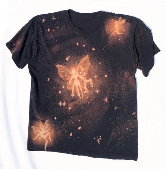 ‘Will O The Wisps' one of a kind upcycled t-shirt (size: M/L)