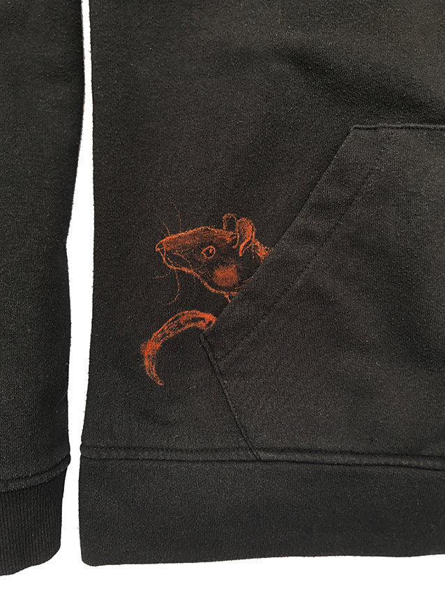 ‘Rat Parent Hoodie II' one of a kind upcycled hoodie (size: S)