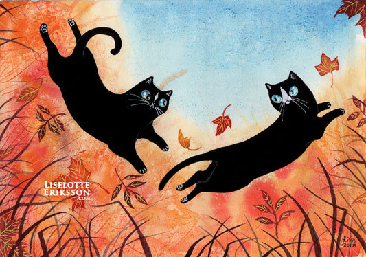‘Autumn Cats' - A4 print