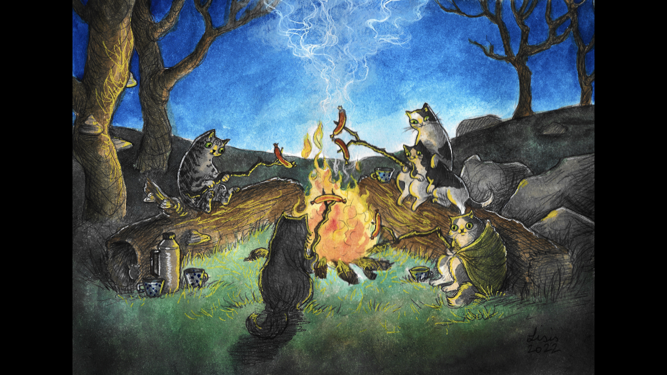 ‘Bonfire' - A4 print