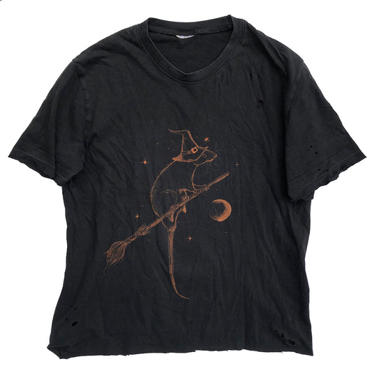 ‘Rat Witch' one of a kind upcycled distressed t-shirt (size: M)