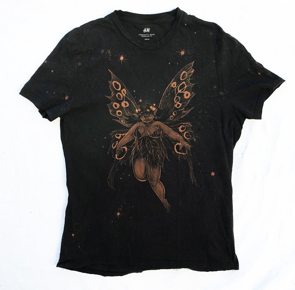 ‘Night Faerie 3' one of a kind upcycled t-shirt (size: M)
