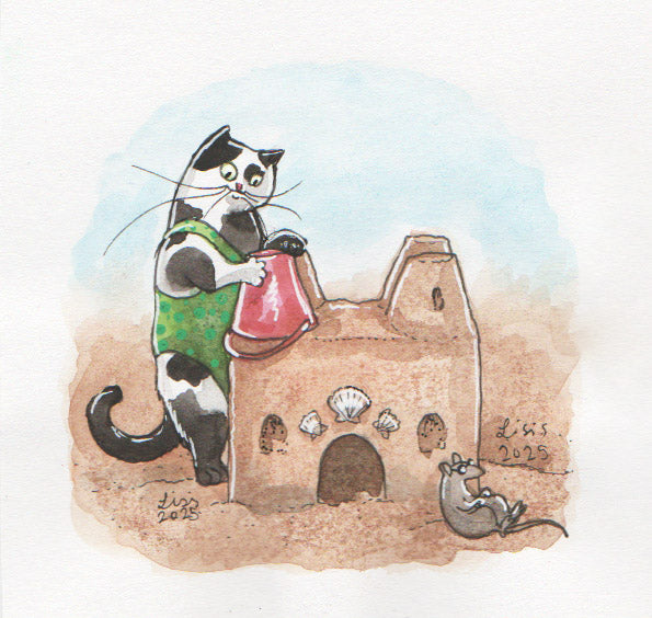 Cat Packs Watercolour Illustrations