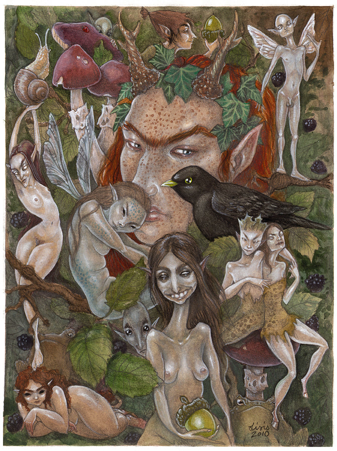 ’Blackbird & Brambles’ Original Painting