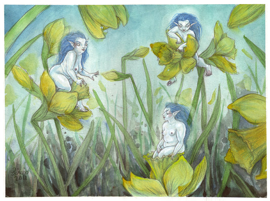 ’Daffodil Dwellers’ Original Painting