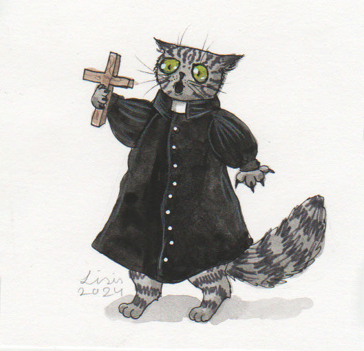 Cat Packs Watercolour Illustrations