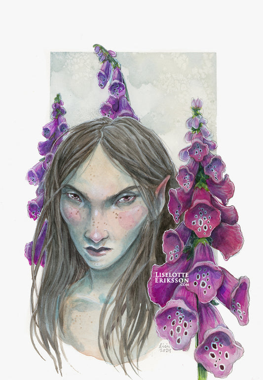 'Foxglove Faerie' Original Painting