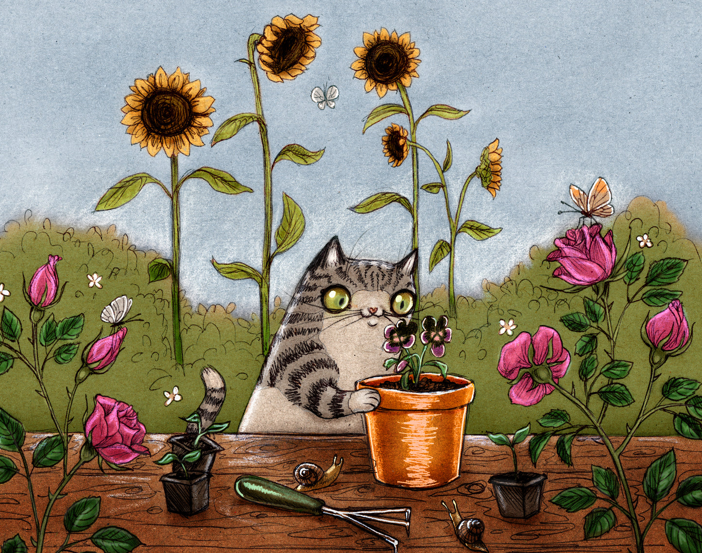 'The Gardener' - A4 print