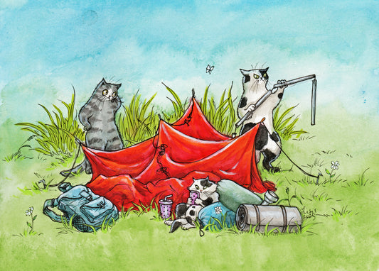 'Happy Campers' Original Illustration