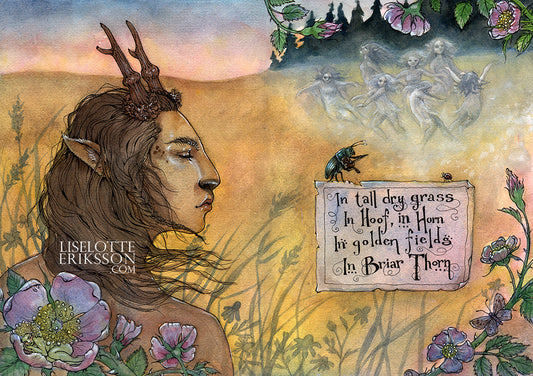 'Golden Fields and Briar Thorn' Original Painting