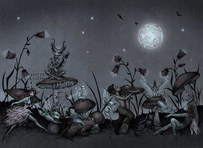 'Moonlight Dance' - A4 print