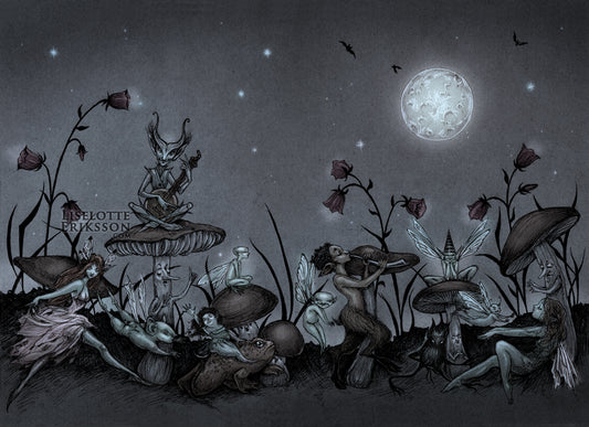 'Moonlight Dance' - A4 print