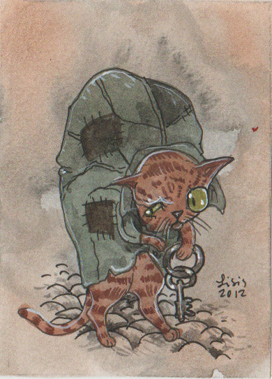 Cat Packs Watercolour Illustrations
