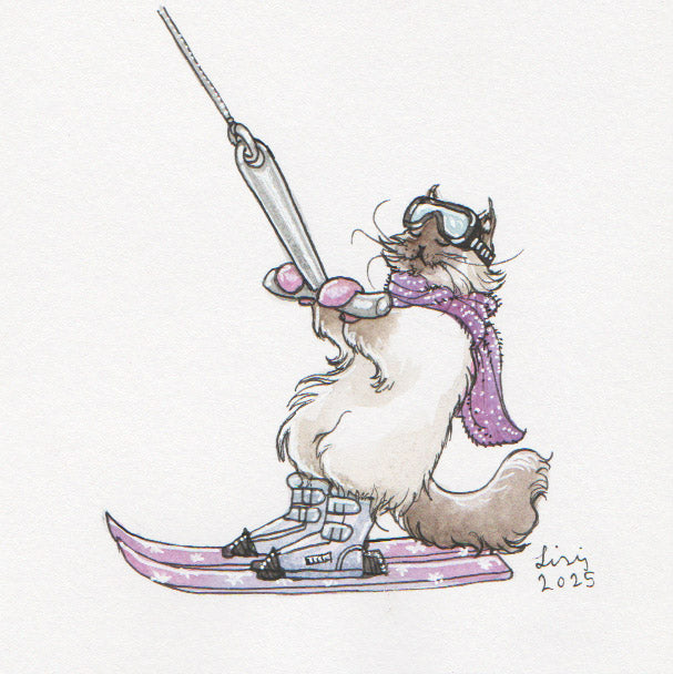 Cat Packs Watercolour Illustrations