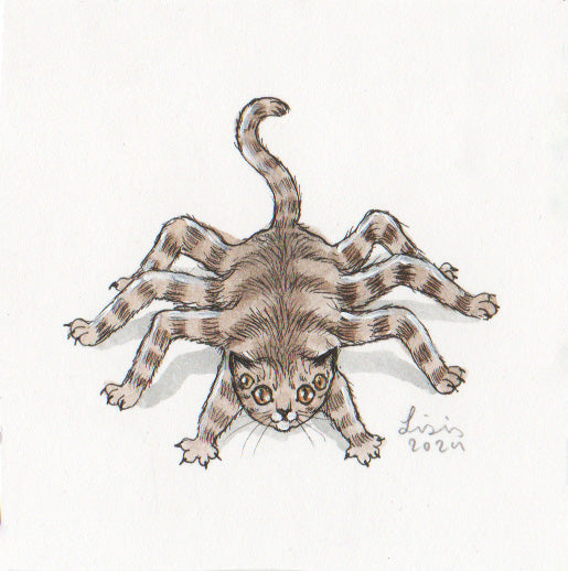 Cat Packs Watercolour Illustrations