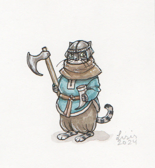 Cat Packs Watercolour Illustrations